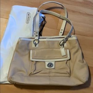 Coach leather tote bag